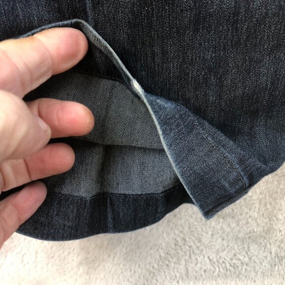 Lee Womens Jeans Size 16W Blue Dark Denim Relaxed Straight Leg Classic Mid Rise - Picture 10 of 15